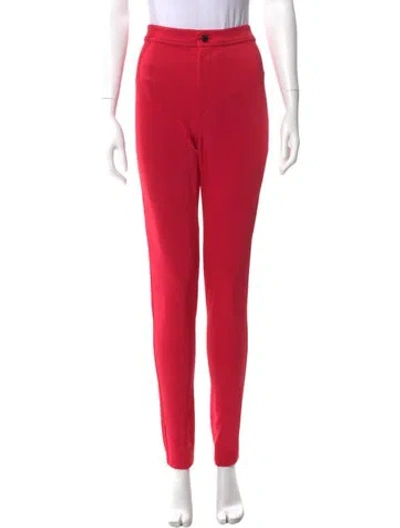 Pre-owned Saint Laurent Skinny Leg Pants W/ Tags In Red
