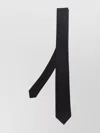 Saint Laurent Signature Evening Skinny Tie In Silk Grosgrain Accessories In Black
