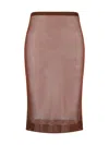 Saint Laurent Skirts In Chocolat