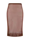 Saint Laurent Skirts In Chocolat