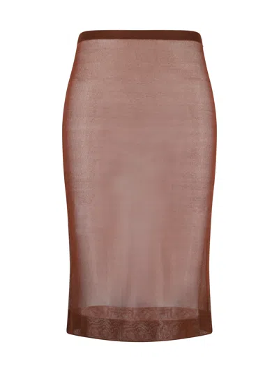 Saint Laurent Skirts In Brown