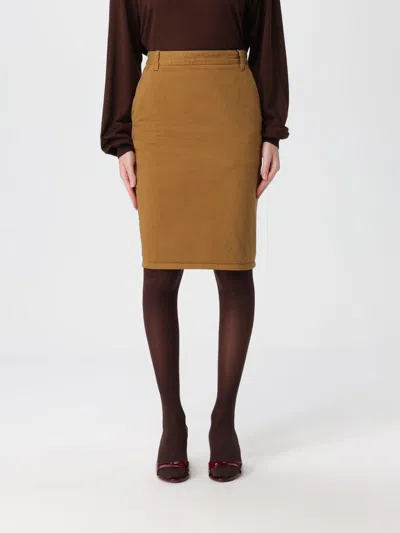 Saint Laurent Skirt  Woman Color Pink In Brown