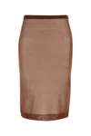 Saint Laurent Sheer Silk Knitted Pencil Skirt Clothing