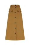 Saint Laurent Midi Skirt Skirts Brown