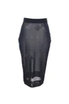 Saint Laurent Gonna In Viscosa Blu Navy  Donna