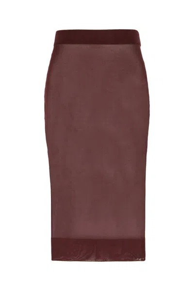 Saint Laurent Skirts In Burgundy