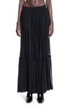 Saint Laurent Long Skirt In Black