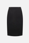 Saint Laurent Satin Laque Skirt In Black