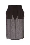 Saint Laurent Gonna In Seta Marrone Donna In Brown