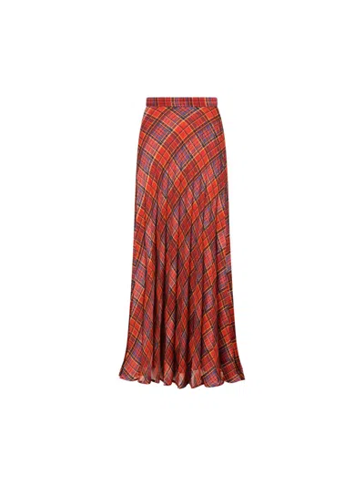 Saint Laurent Skirts In Burgundy