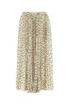 Saint Laurent Printed Georgette Mini Skirt In Printed