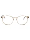 Saint Laurent Yellow-yellow-transparent Recycled Acetate Glasses In Gold