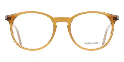 Saint Laurent Sl 106 Men's Glasses, Brown, Size 50 In Yellow