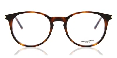 Saint Laurent Sl 106 Men's Glasses, Tortoiseshell, Size 50 In Brown