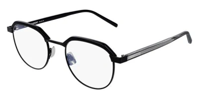 Saint Laurent Sl 124 Men's Glasses, Blue, Size 50 In Black
