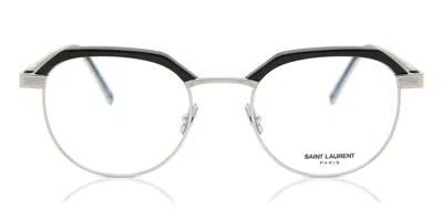 Saint Laurent Sl 124 Men's Glasses, Silver, Size 50 In Multi