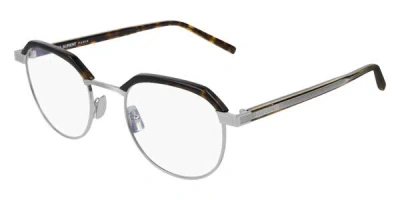 Saint Laurent Sl 124 Men's Glasses, Tortoiseshell, Size 50 In Brown