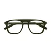 SAINT LAURENT SAINT LAURENT SL 157 LINEA CORNER ANGLE 011 GREEN TRANSPARENT GLASSES