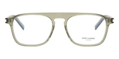 Saint Laurent Sl 157 Men's Glasses, Brown, Size 52 In Green