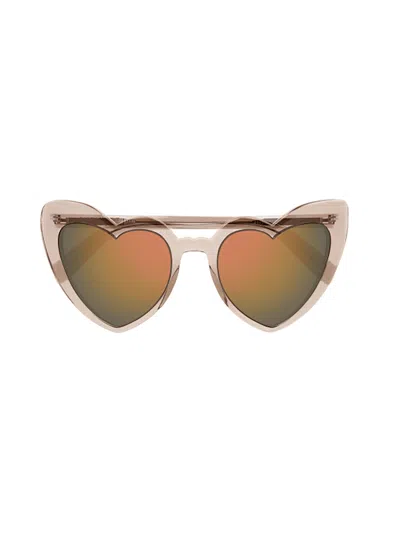 Saint Laurent Sl 181 Loulou Sunglasses In 027 Nude Nude Copper