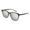 Saint Laurent Sl 199/k Slim004 Grey Grey Silver In 004 Grey Grey Silver
