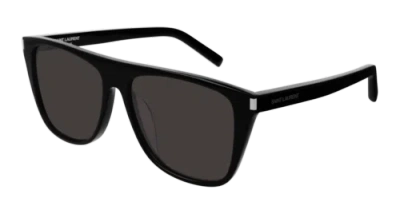 Pre-owned Saint Laurent Sl-1/f-001 Rectangle Black