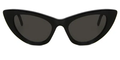 Saint Laurent Sl 213 Lily 001 Women's Sunglasses Black Size 52 In Red