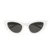 Saint Laurent Sl 213 Lily Linea Sl Logo 017 White Grey Sunglasses In White
