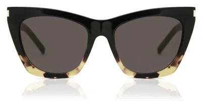 Saint Laurent Sl 214 Kate 010 Occhiali Da Sole Tartarugatishell Per Donna In Black