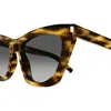 Saint Laurent Eyewear Kate Cat Eye Frame Sunglasses In Havana-havana-grey