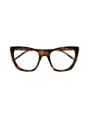 Saint Laurent Sl 214 Kate Thin Opt003-havana-havana-transparent In Brown