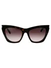 Saint Laurent Eyewear Kate Cat Eye Frame Sunglasses In 031 Havana Havana Violet