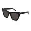 Saint Laurent Aint Laurent Sunglasses Sl 214 Kate In Black