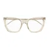 Saint Laurent Sl 214 Kate Thin Opt Linea Corner Angle 004 Beige Trasparente Glasses