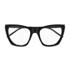 Shop Saint Laurent Sl 214 Kate Thin Opt Linea Corner Angle 001 Black Glasses