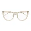 Saint Laurent Sl 214 Kate Thin Opt Linea Corner Angle 004 Beige Trasparente Glasses