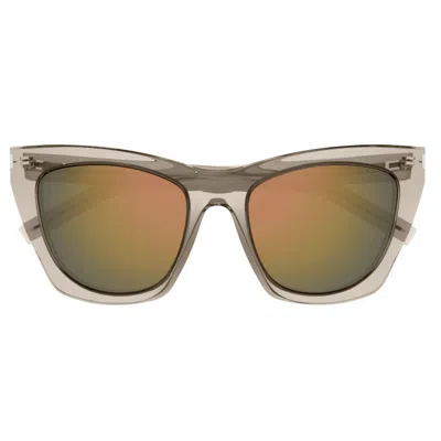 Saint Laurent Sl 214 Kate023-nude-nude-copper In Brown