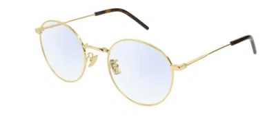 Pre-owned Saint Laurent Sl 237/f 003 Gold Eyeglasses In Clear