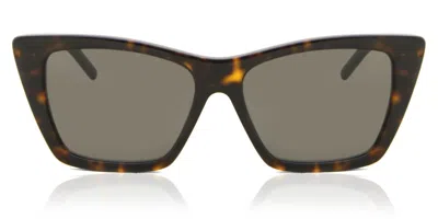 Saint Laurent Sl 276 Mica 033 Women's Sunglasses Tortoiseshell Size 55 In Brown