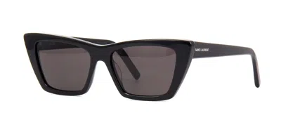 Pre-owned Saint Laurent Sl 276 Mica Black/grey (001) Sunglasses In Gray