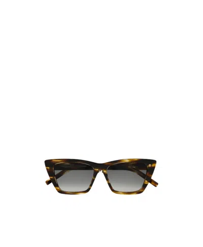 Saint Laurent Sl 276 Mica Cat-eye Frame Sunglasses In Black
