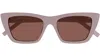 Saint Laurent Cat-eye Acetate Sunglasses In Pink