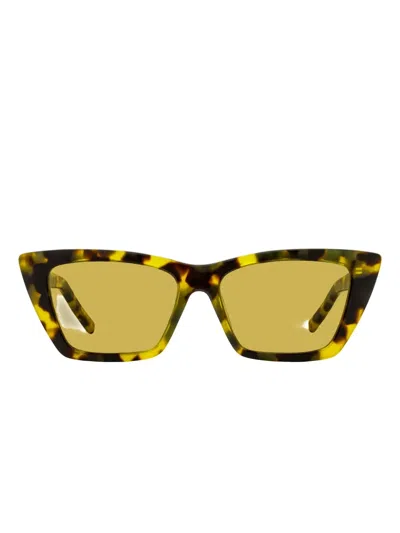 Saint Laurent Sl 276 Mica Cat-eye Tortoiseshell Sunglasses In Black