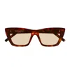 Saint Laurent Sl 276 Mica Linea Sl Logo 064 Light Havana Brown Sunglasses In Brown
