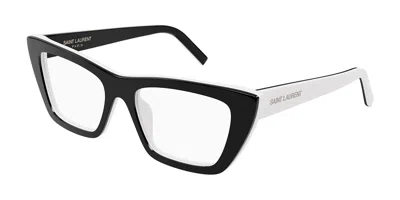 Saint Laurent Sl 276 Mica Opt 009 Occhiali Da Vista Neri Per Donna (solo Montatura) In Black
