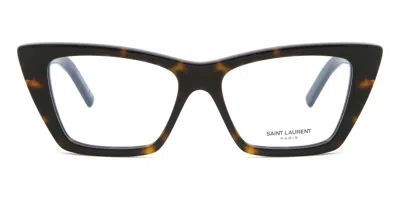 Saint Laurent Sl 276 Mica Opt Women's Glasses, Tortoiseshell, Size 51 In Brown