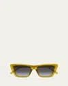 Saint Laurent Sl 276 Mica Square Acetate Sunglasses In Yellow