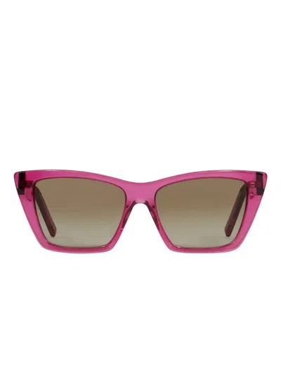 Saint Laurent Sl 276 Mica Square-frame Sunglasses In Pink
