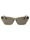 Saint Laurent Sl 276 Mica Sunglasses In Brown-brown-grey