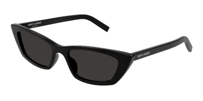 Saint Laurent Sl 277 009 Women's Sunglasses Black Size 52 In Transparent